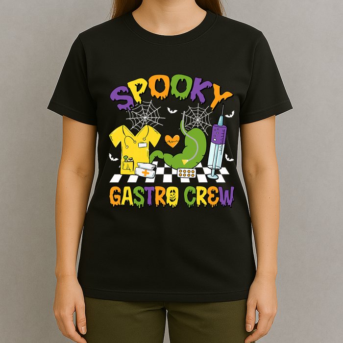 Retro Spooky Gastro Crew Gastro Nurse Halloween T-Shirt
