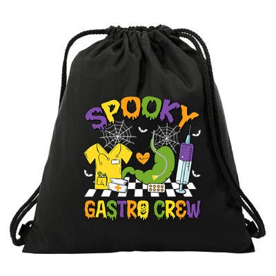 Retro Spooky Gastro Crew Gastro Nurse Halloween Drawstring Bag
