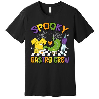 Retro Spooky Gastro Crew Gastro Nurse Halloween Premium T-Shirt