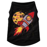 Rocket Spaceship Galaxy Retro Doggie Tank