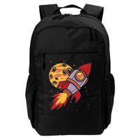 Rocket Spaceship Galaxy Retro Daily Commute Backpack