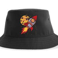Rocket Spaceship Galaxy Retro Sustainable Bucket Hat