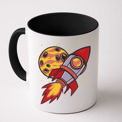 Rocket Spaceship Galaxy Retro Mug