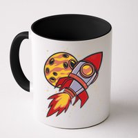 Rocket Spaceship Galaxy Retro Mug