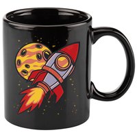 Rocket Spaceship Galaxy Retro 11oz C Handle Ceramic Mug