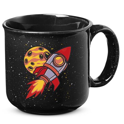 Rocket Spaceship Galaxy Retro 15oz Campfire Ceramic Mug