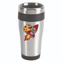 Rocket Spaceship Galaxy Retro 16oz Travel Tumbler
