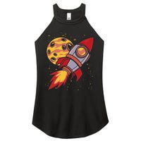 Rocket Spaceship Galaxy Retro Women's Perfect Tri Rocker Tank