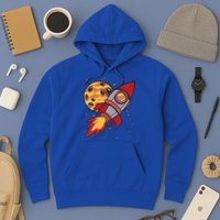 Rocket Spaceship Galaxy Retro Hoodie