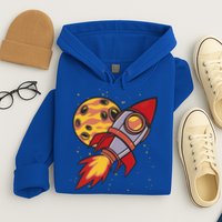 Rocket Spaceship Galaxy Retro Hoodie