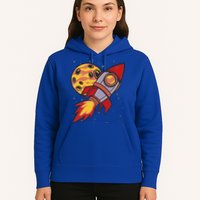 Rocket Spaceship Galaxy Retro Hoodie