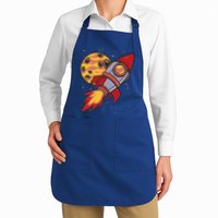 Rocket Spaceship Galaxy Retro Apron