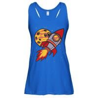 Rocket Spaceship Galaxy Retro Ladies Essential Flowy Tank
