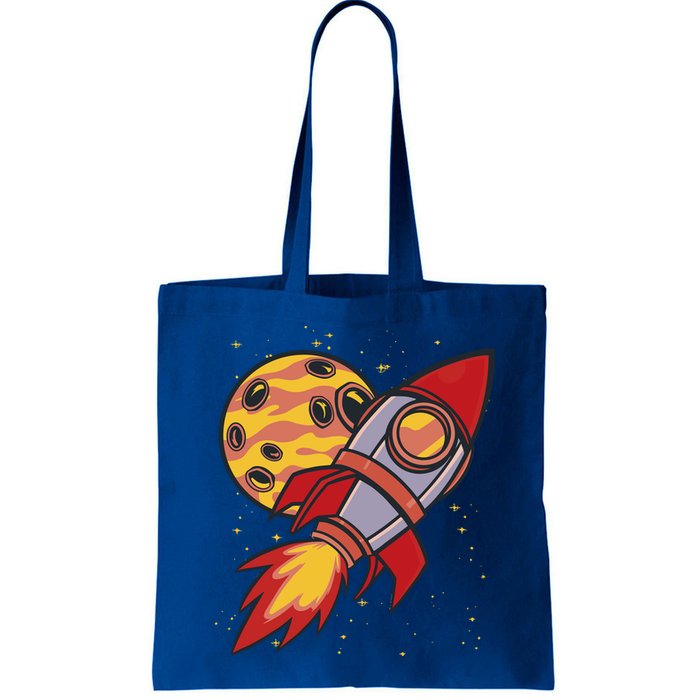 Rocket Spaceship Galaxy Retro Bag