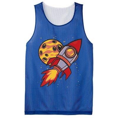 Rocket Spaceship Galaxy Retro Mesh Reversible Basketball Jersey Tank
