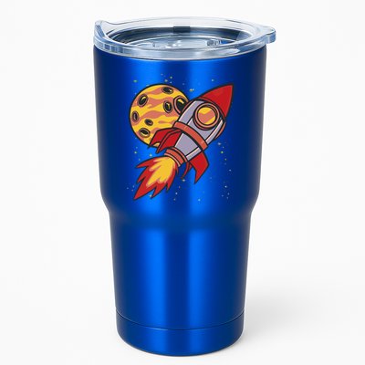 Rocket Spaceship Galaxy Retro Tumbler