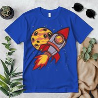 Rocket Spaceship Galaxy Retro Premium T-Shirt