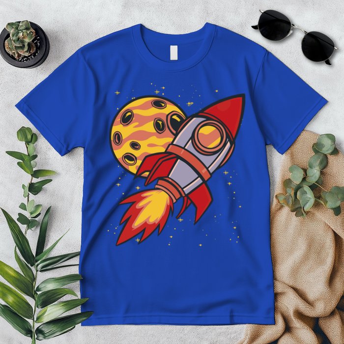 Rocket Spaceship Galaxy Retro Premium T-Shirt