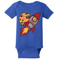 Rocket Spaceship Galaxy Retro Baby Bodysuit