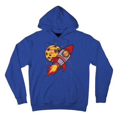 Rocket Spaceship Galaxy Retro Tall Hoodie