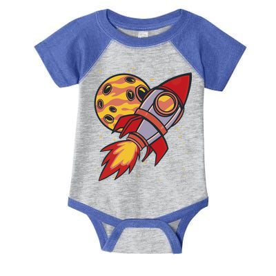 Rocket Spaceship Galaxy Retro Infant Baby Jersey Bodysuit