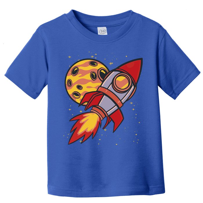 Rocket Spaceship Galaxy Retro Toddler T-Shirt