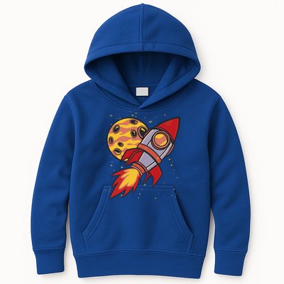 Rocket Spaceship Galaxy Retro Kids Hoodie
