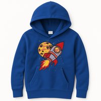 Rocket Spaceship Galaxy Retro Kids Hoodie