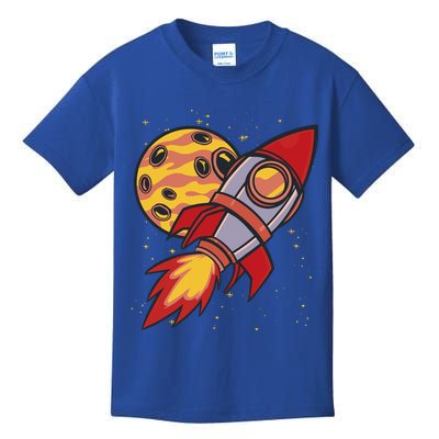Rocket Spaceship Galaxy Retro Kids T-Shirt