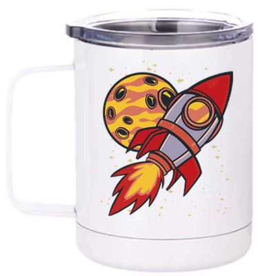 Rocket Spaceship Galaxy Retro 12 oz Stainless Steel Tumbler Cup