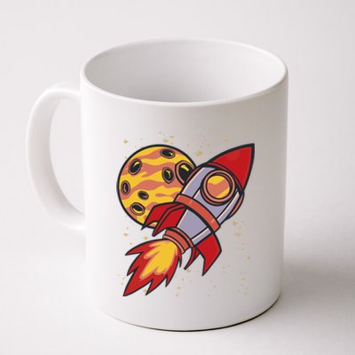 Rocket Spaceship Galaxy Retro Coffee Mug