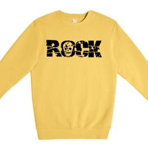 Rock Skull Grunge Premium Crewneck Sweatshirt