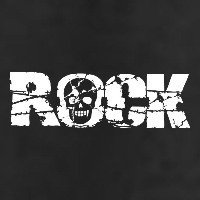 Rock Skull Grunge 7 Panel Mesh Trucker Snapback Hat