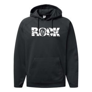 Rock Skull Grunge Performance Fleece Hoodie