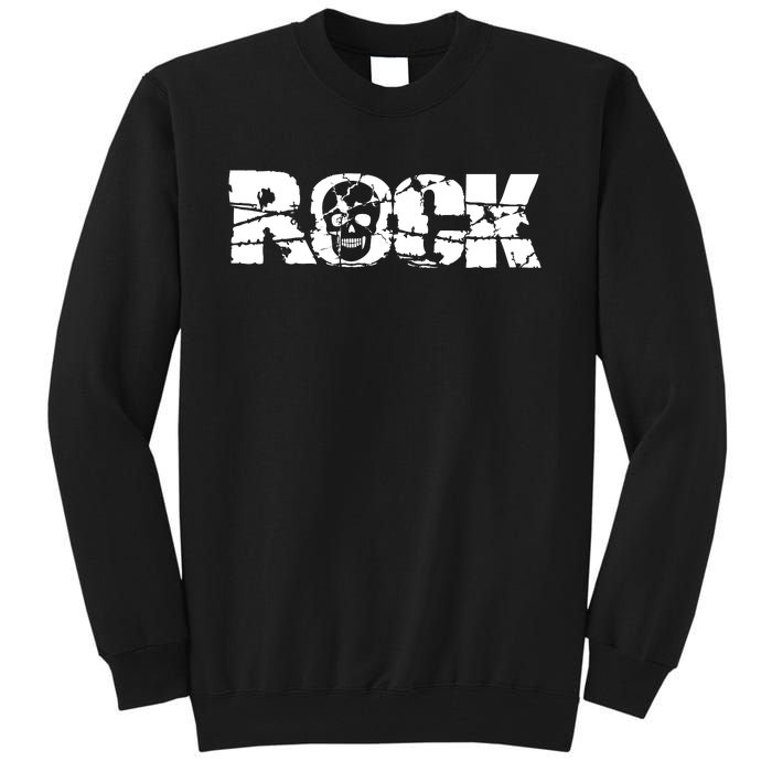 Rock Skull Grunge Tall Sweatshirt