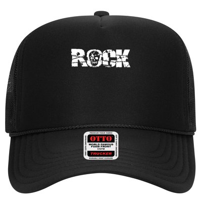 Rock Skull Grunge Trucker Hat