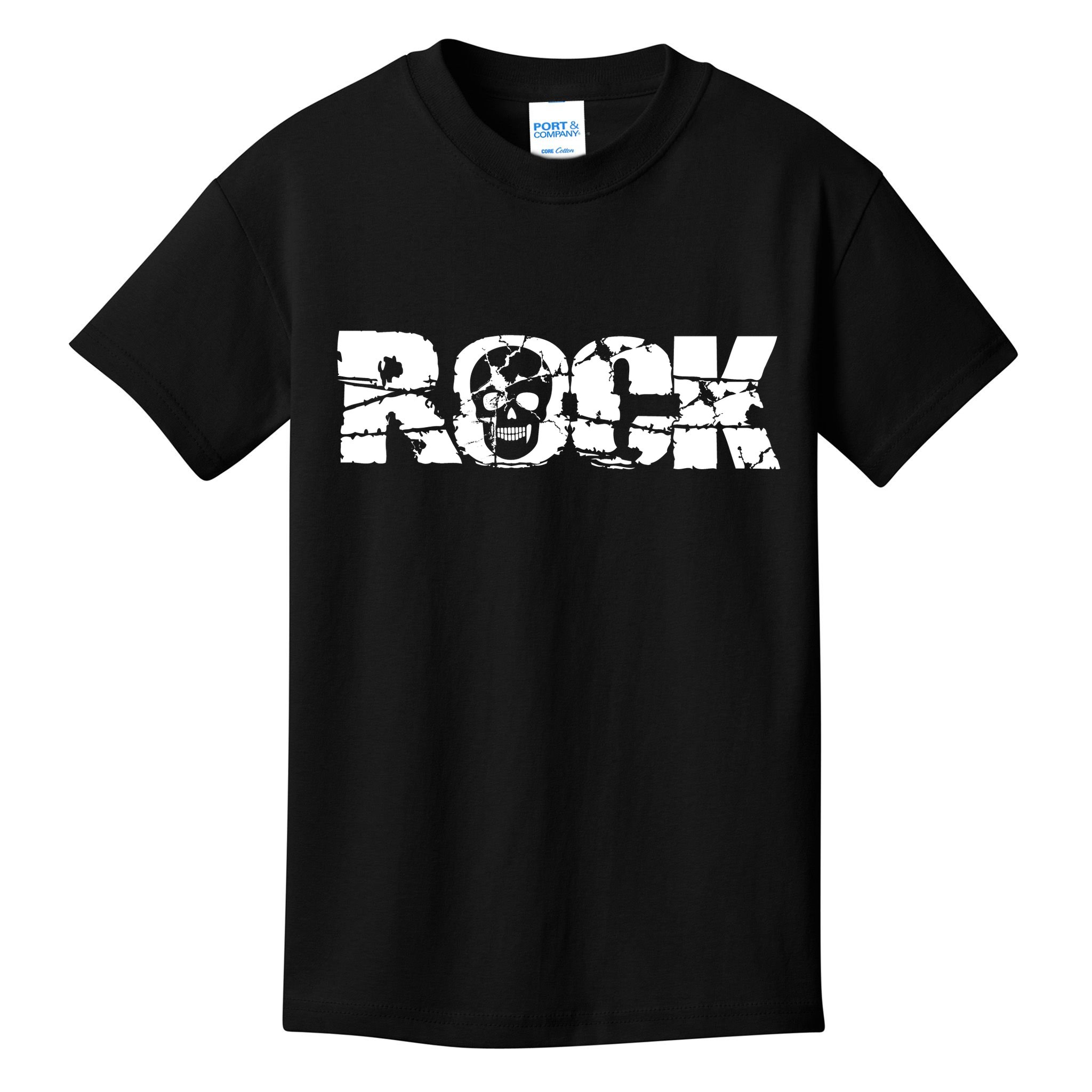 Rock Skull Grunge Kids T-Shirt