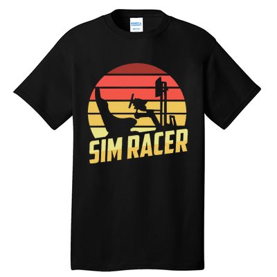 Retro Simulation Gaming Racer Race Car Vintage Sim Racing Tall T-Shirt