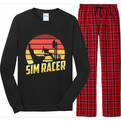 Retro Simulation Gaming Racer Race Car Vintage Sim Racing Long Sleeve Pajama Set