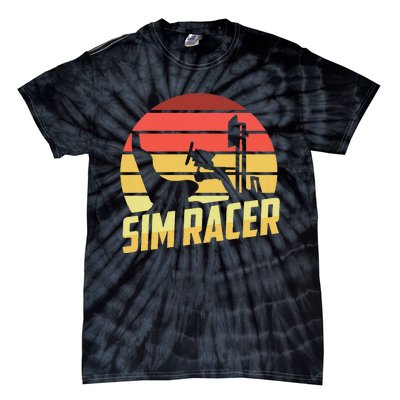 Retro Simulation Gaming Racer Race Car Vintage Sim Racing Tie-Dye T-Shirt