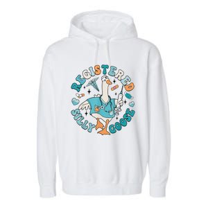 Registered Silly Goose Nursing Student Nurse Practitioner Garment-Dyed Fleece Hoodie