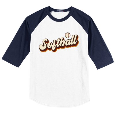 Retro Softball Graphic Softball Baseball Sleeve Shirt