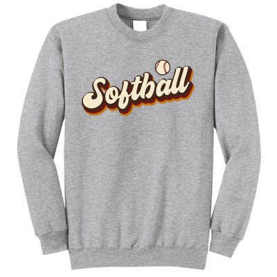 Retro Softball Graphic Softball Tall Sweatshirt