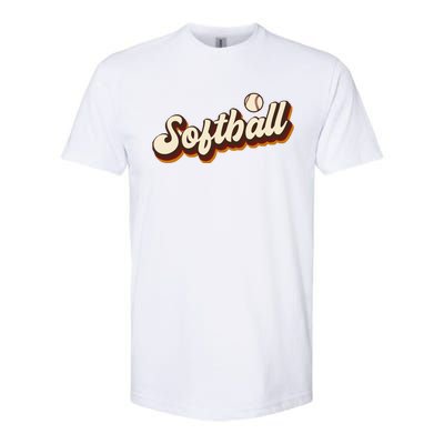 Retro Softball Graphic Softball Softstyle® CVC T-Shirt