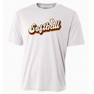 Retro Softball Graphic Softball Cooling Performance Crew T-Shirt