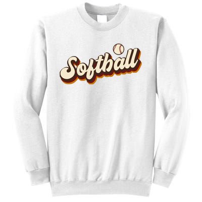 Retro Softball Graphic Softball Sweatshirt