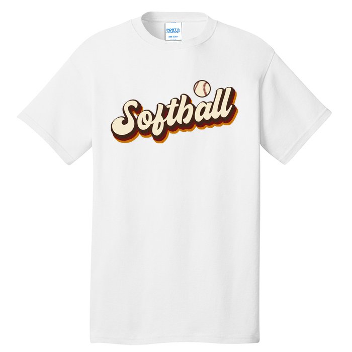 Retro Softball Graphic Softball Tall T-Shirt