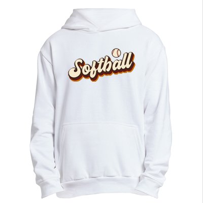 Retro Softball Graphic Softball Urban Pullover Hoodie