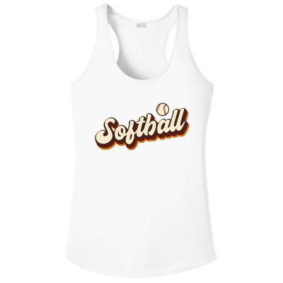 Retro Softball Graphic Softball Ladies PosiCharge Competitor Racerback Tank