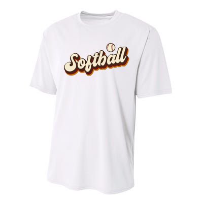 Retro Softball Graphic Softball Performance Sprint T-Shirt